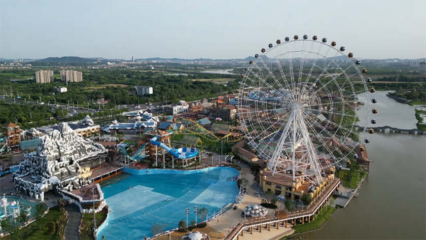 赣中首座综合性现代主题乐园！江西吉安欢乐世界水上游乐设备进入试滑验收阶段